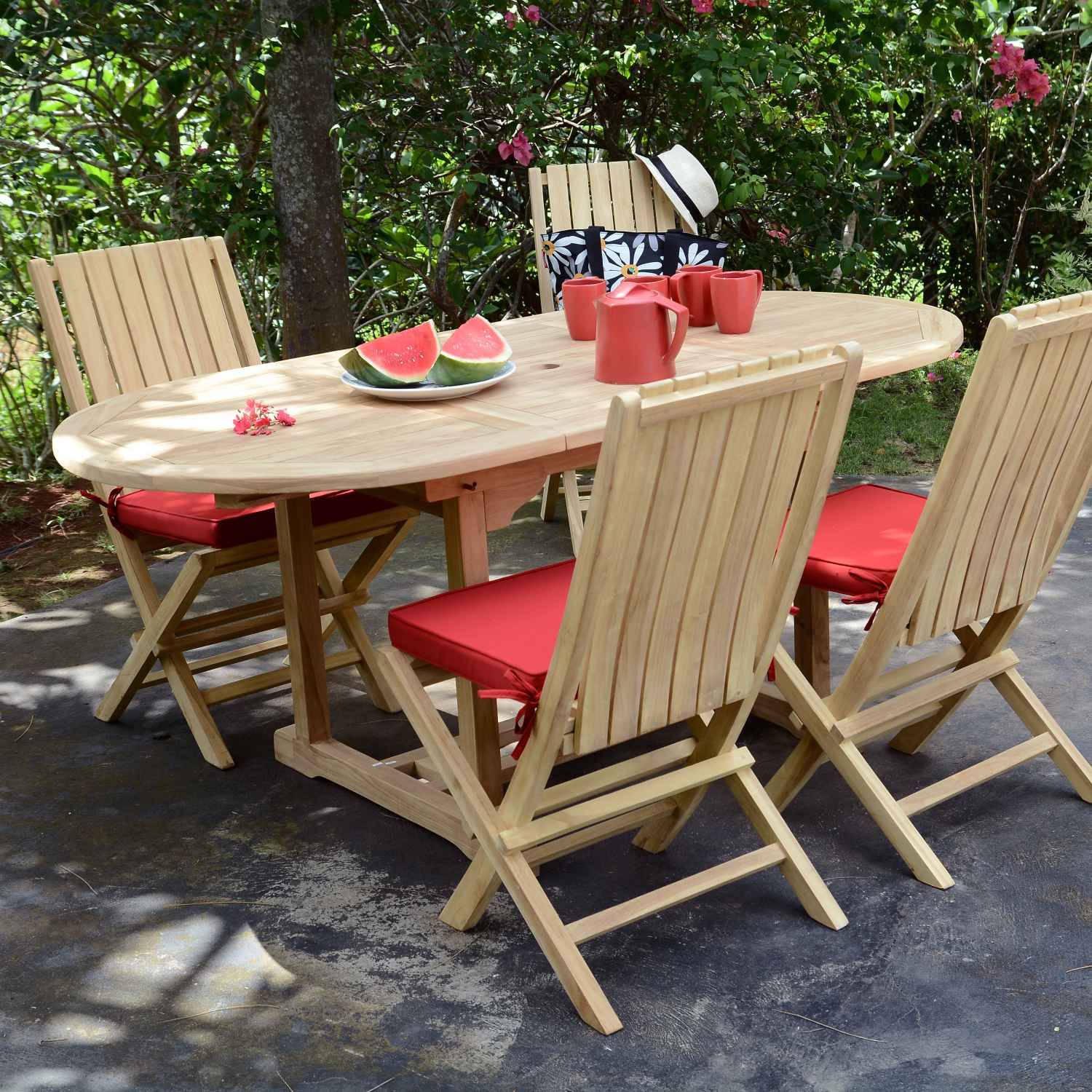 Coussin Rouge pour chaises et fauteuils pliants - TECK'Attitude - Imagen 4