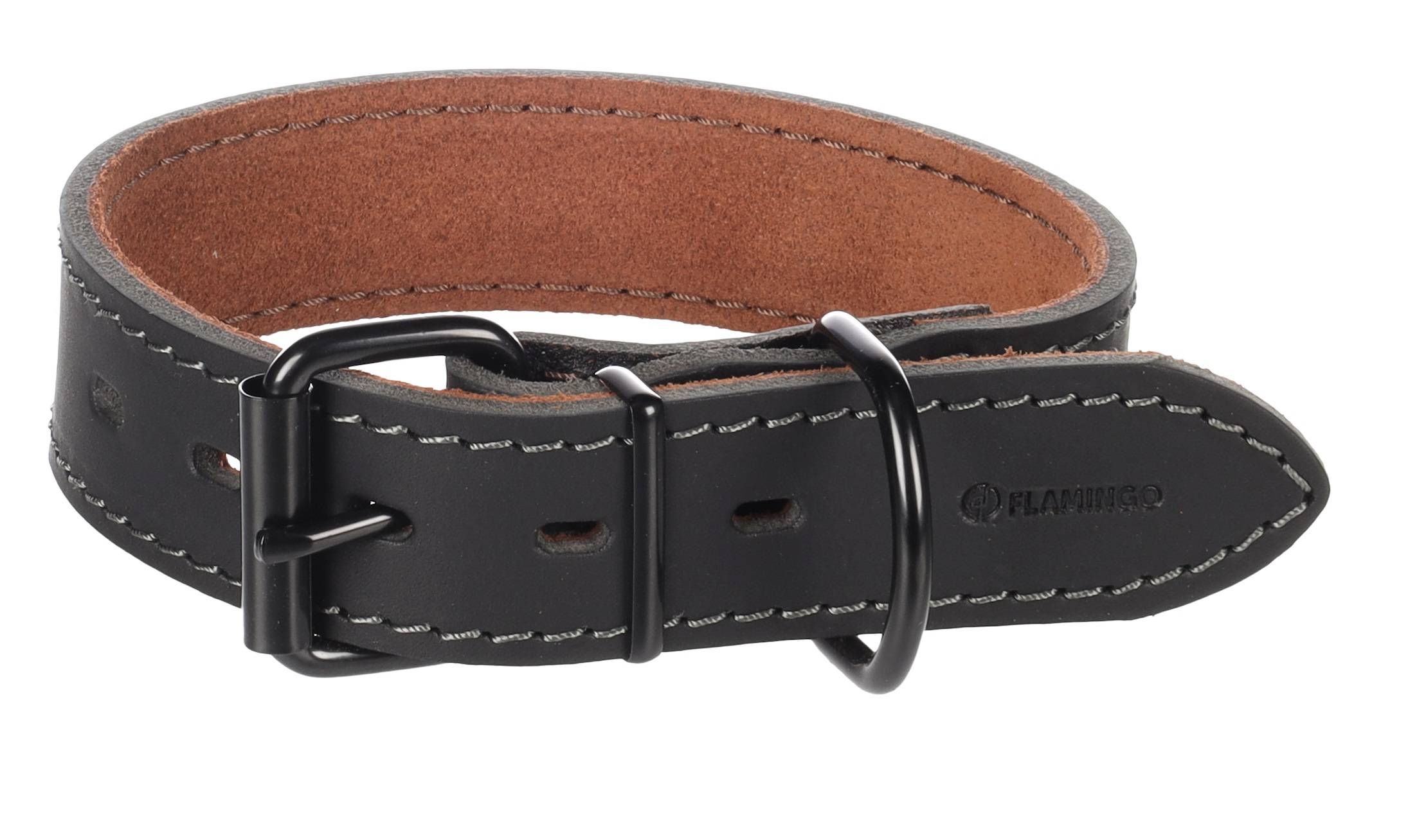 Eden - Collier Chien Montana en cuir noir XL 49-59cm 40mm - Image 3