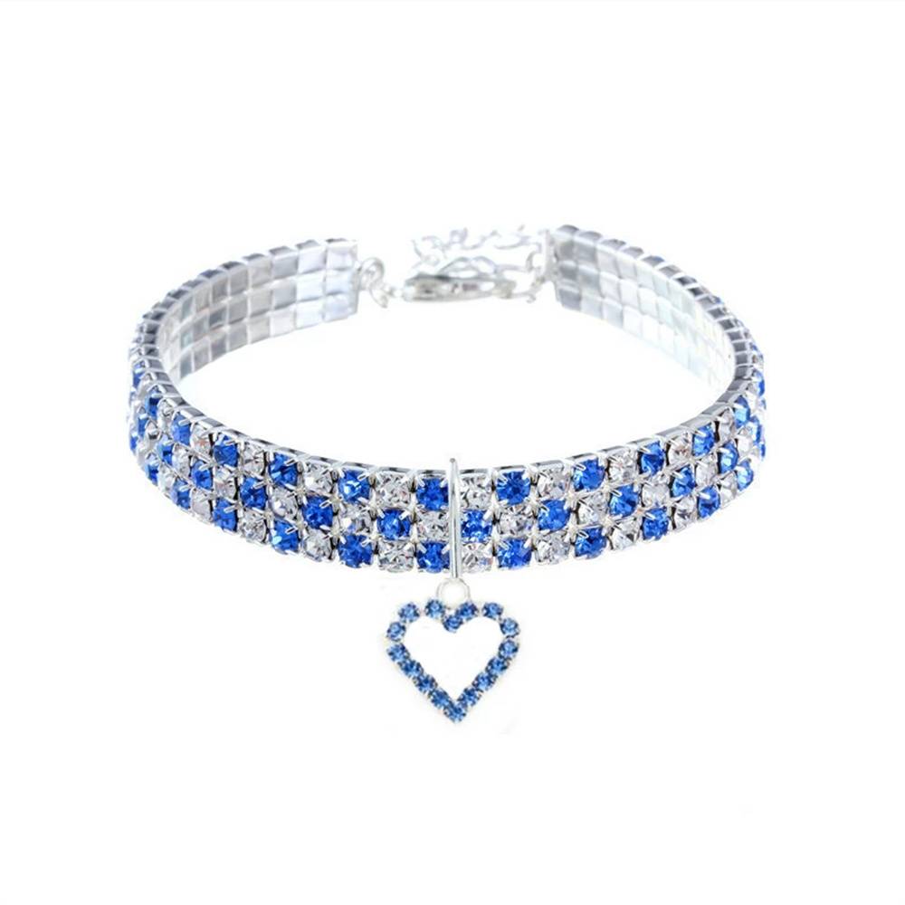 Collier en strass avec cœur pour chats DtopbuyAge - Image 1