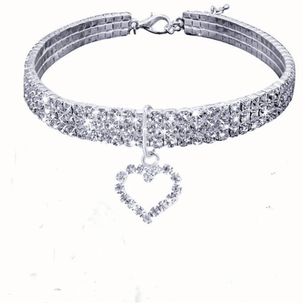 Collier en strass avec cœur pour chats DtopbuyAge - Image 3
