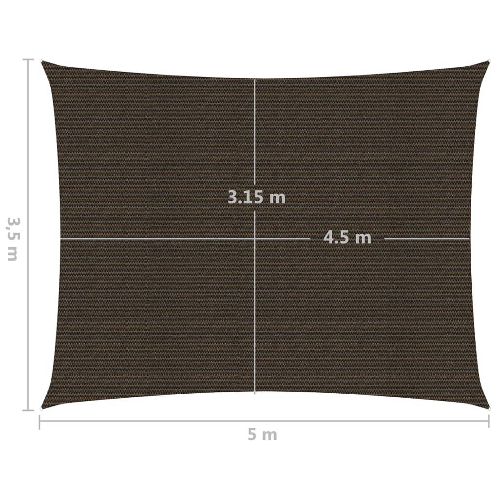 Helloshop26 - Voile d'ombrage 160 g/m² marron 3,5 x 5 m PEHD - Imagen 6