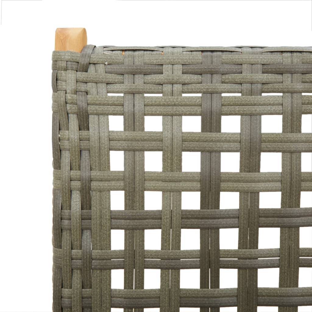Chaises de jardin lot de 2 gris bois massif d'acacia et rotin 57 x 70 x 109 cm - PANGIVO - Image 9