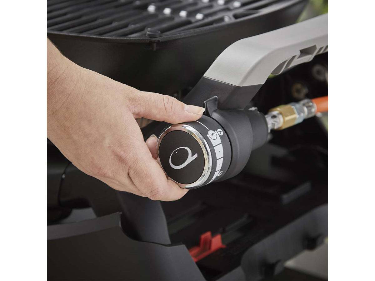 Weber - Barbecue à gaz Q 1200N noir avec pied + Housse + Rôtissoire - Weber - Image 6