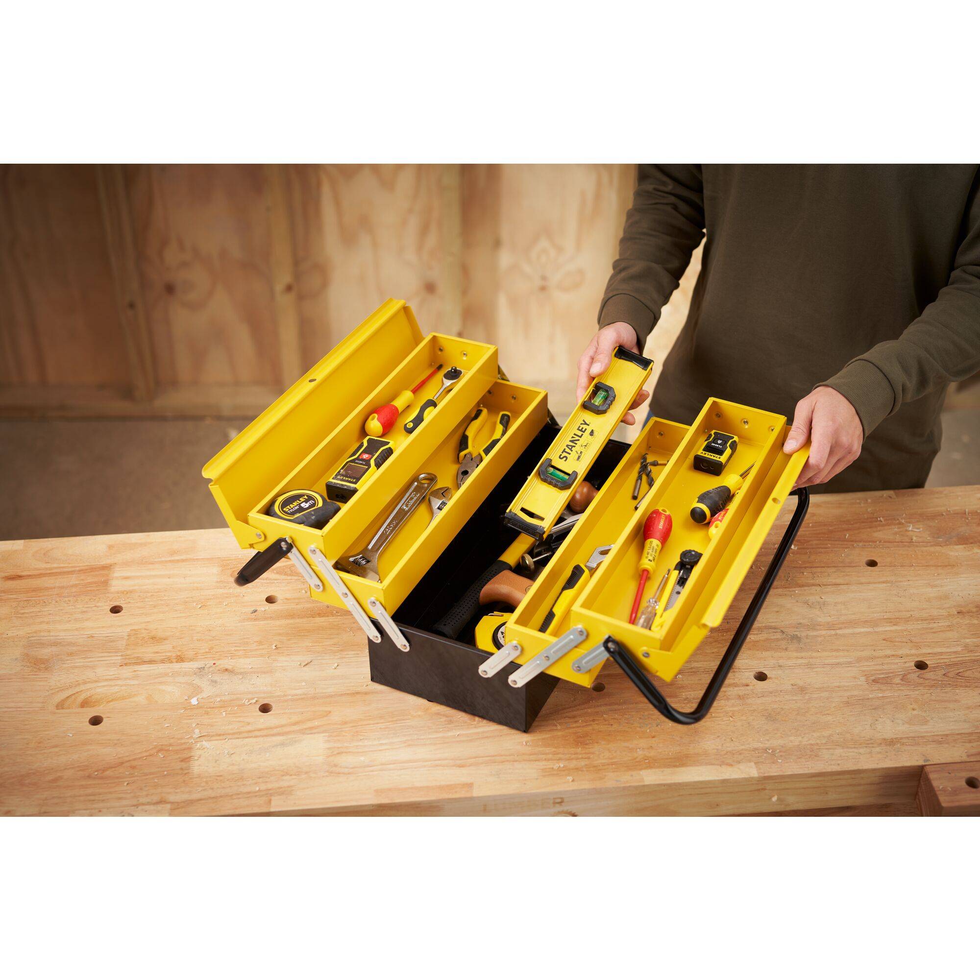 stanley - Boîte à Outils - Métal - Grand Volume - 45 x 20,8 x 20,8 cm - STANLEY, 1-94-738 - Image 5