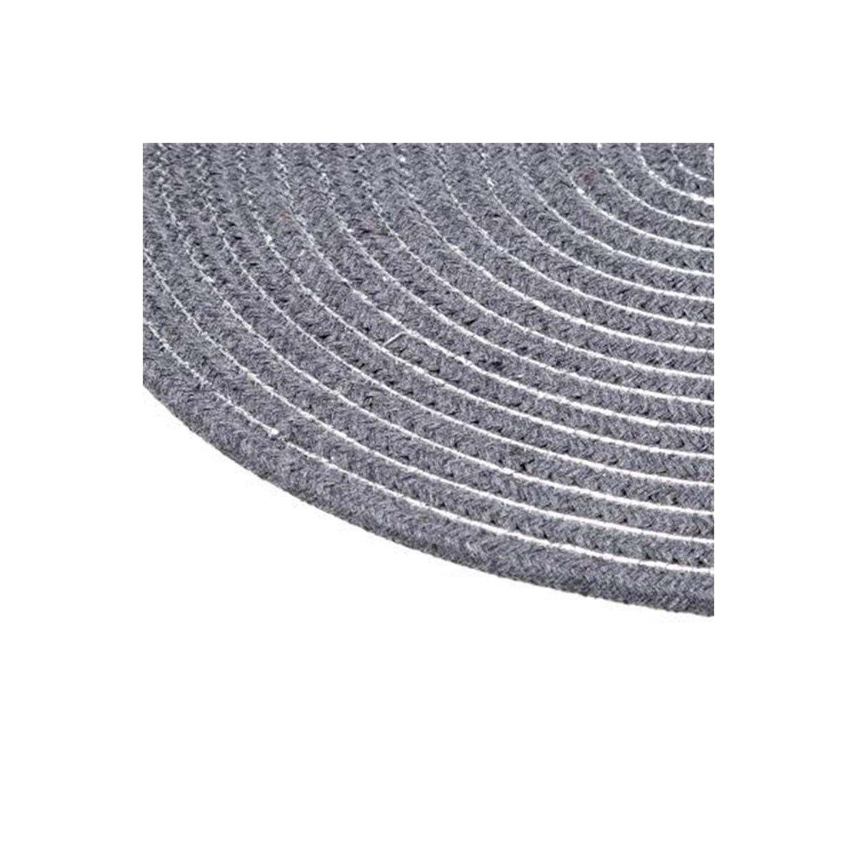 Set de Table Rond Déco "Shiny" 35cm Gris Foncé - Image 2