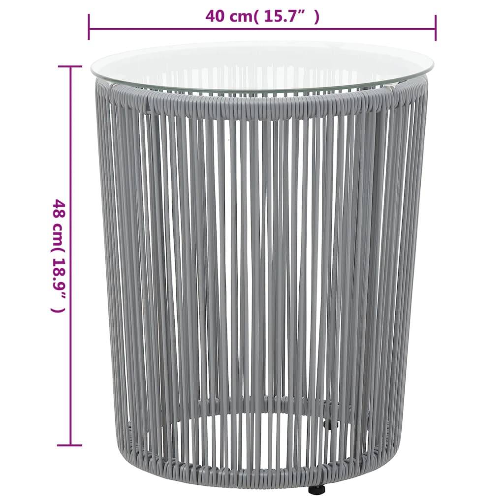 Vidaxl - Ensemble de bistro 3 pcs avec coussins Rotin PE Gris vidaXL 48140 - Imagen 3