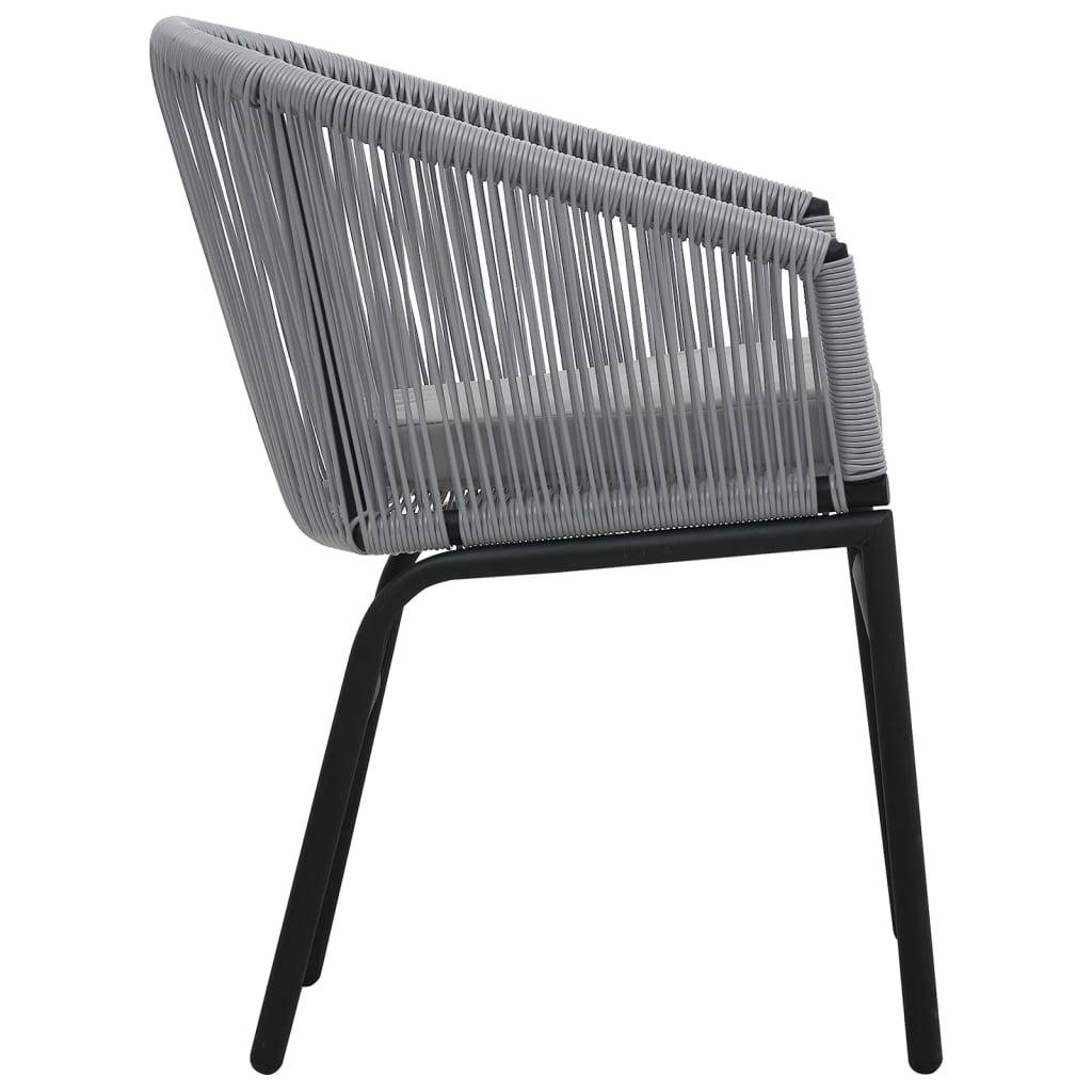 Vidaxl - Ensemble de bistro 3 pcs avec coussins Rotin PE Gris vidaXL 48140 - Imagen 7