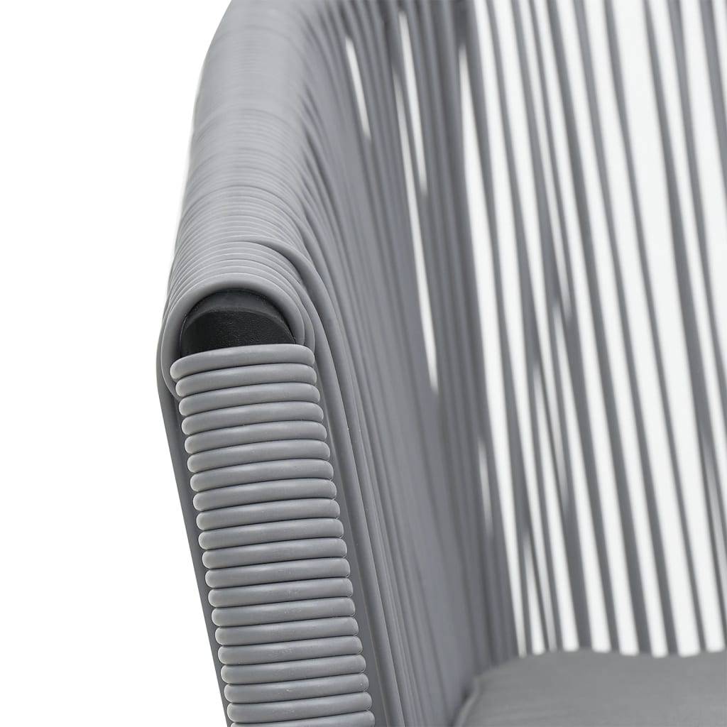 Vidaxl - Ensemble de bistro 3 pcs avec coussins Rotin PE Gris vidaXL 48140 - Imagen 6