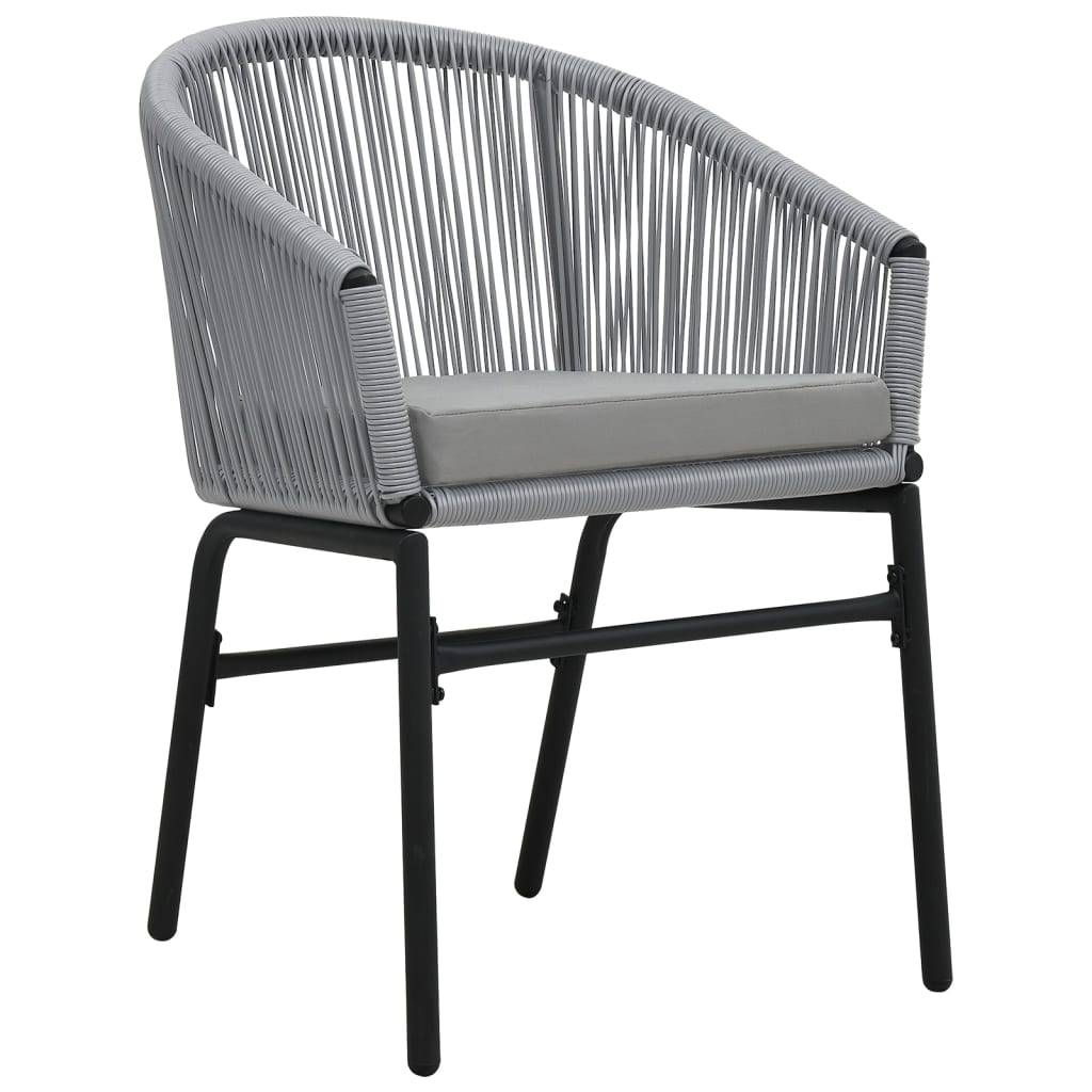Vidaxl - Ensemble de bistro 3 pcs avec coussins Rotin PE Gris vidaXL 48140 - Imagen 9