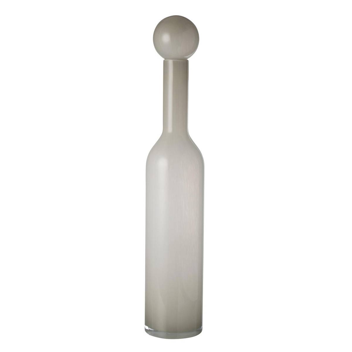 J-Line - Vase Bouteille Bouchon en Verre "Doyle" 75cm Gris - Image 1