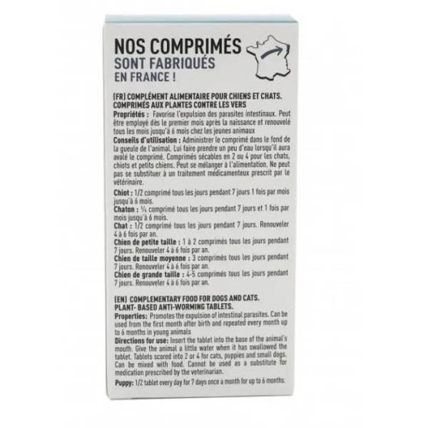 VETOCANIS Comprimés contre les Vers intestinaux pour Chien et Chat - Boite de 30 comprimés - Image 2