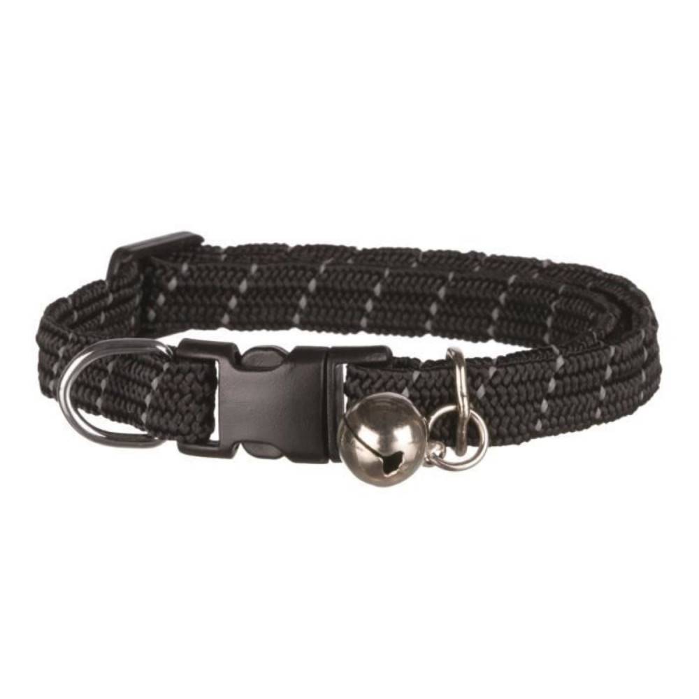 animallparadise - 1 Collier en nylon élastique avec bandes réfléchissantes, couleur aléatoire pour grand chat - Image 1