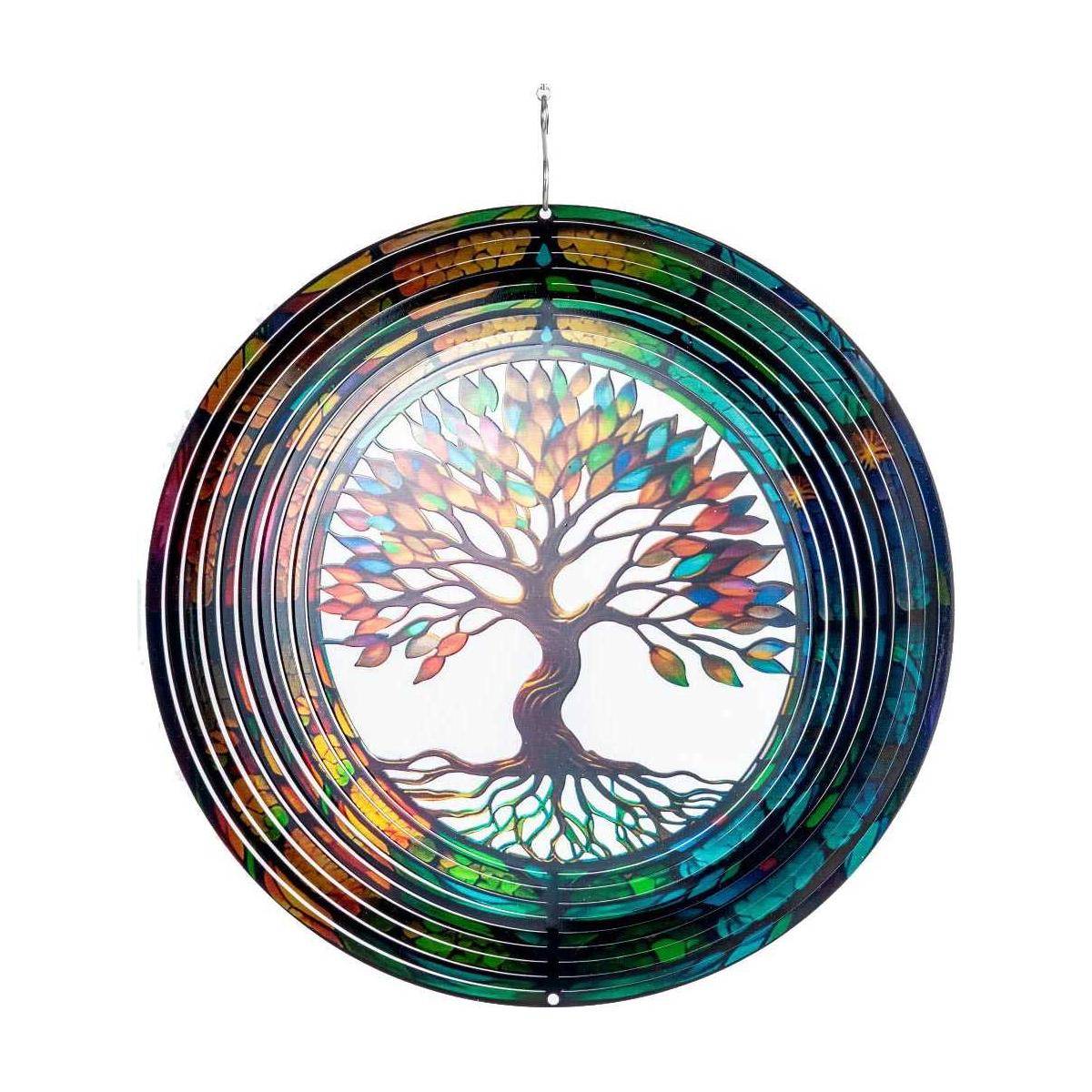 Mobile à vent Arbre de vie multicolore