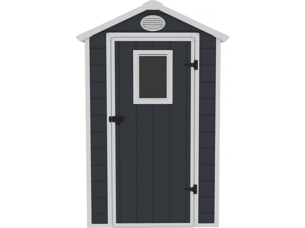 Abri De Jardin Résine "texas" - Kit D'ancrage Inclus - 1.34 M² - Anthracite -habitat Et Jardin - Imagen 3
