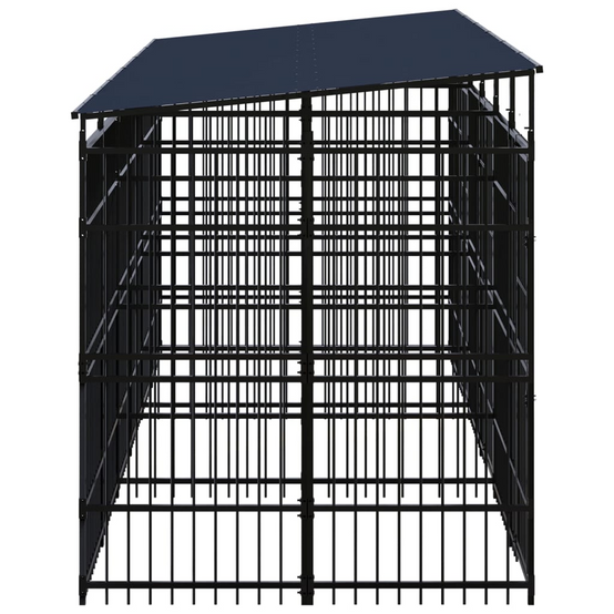 Vidaxl - Chenil d'extérieur avec toit pour chiens Acier 11,06 m² vidaXL 3098015 - Imagen 3