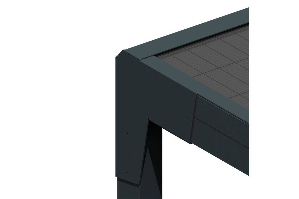 Ombrazur - Carport solaire ENERGY 1 pente Gris anthracite 3,617x3,515m 2400W OMBRAZUR - Imagen 5