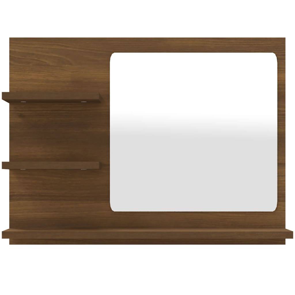 Helloshop26 - Miroir de bain 60 x 10,5 x 45 cm bois d'ingénierie marron - Imagen 2