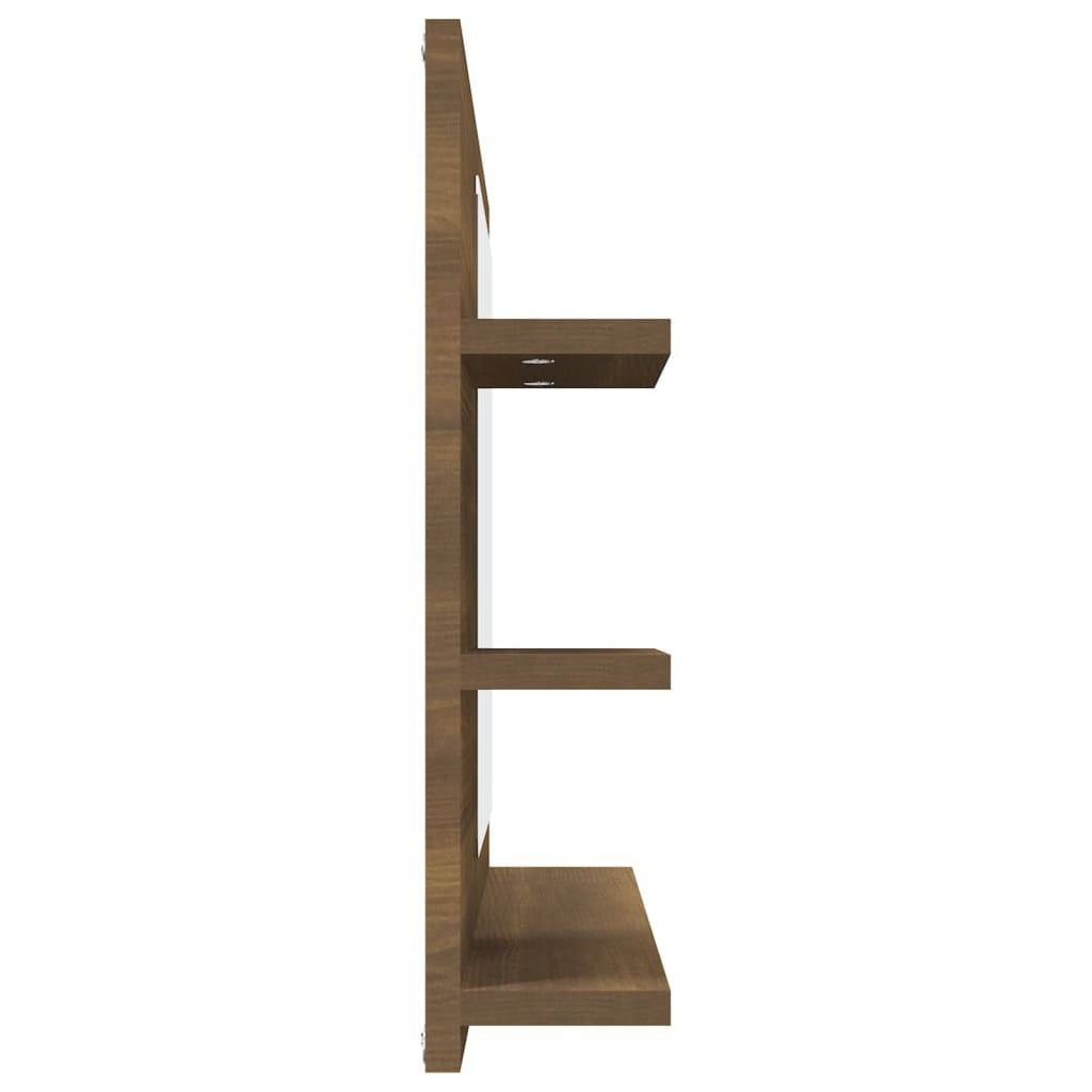 Helloshop26 - Miroir de bain 60 x 10,5 x 45 cm bois d'ingénierie marron - Imagen 3
