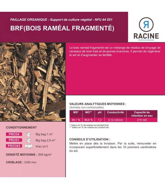 Paillage bois raméal fragmenté 0/50mm, Big bag 1 m3 - PRO34 - Imagen 4