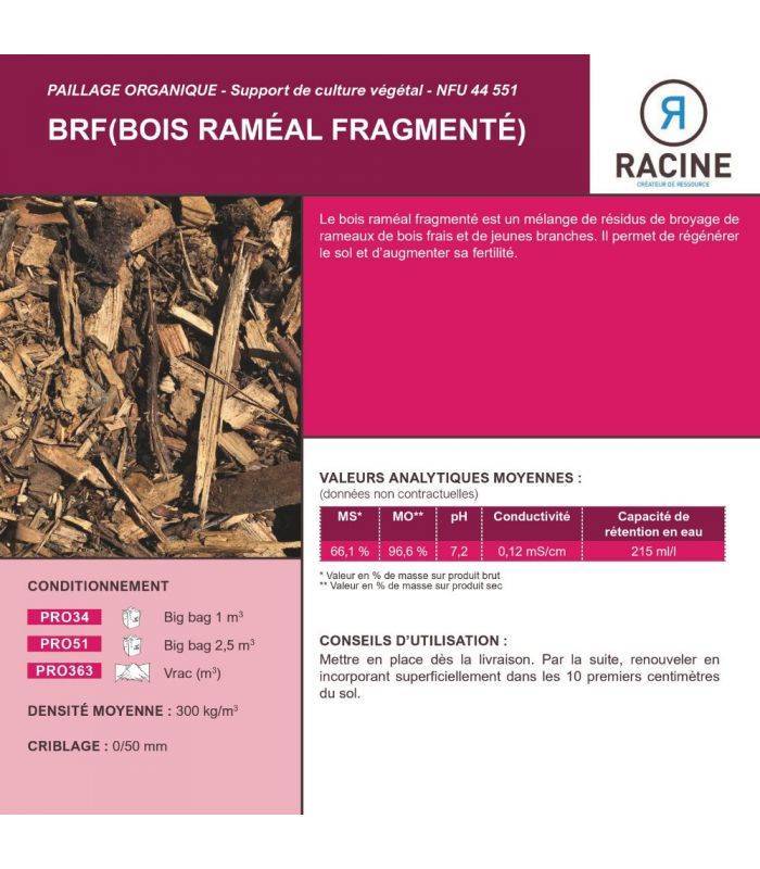 Paillage bois raméal fragmenté 0/50mm, Big bag 1 m3 - PRO34 - Imagen 4