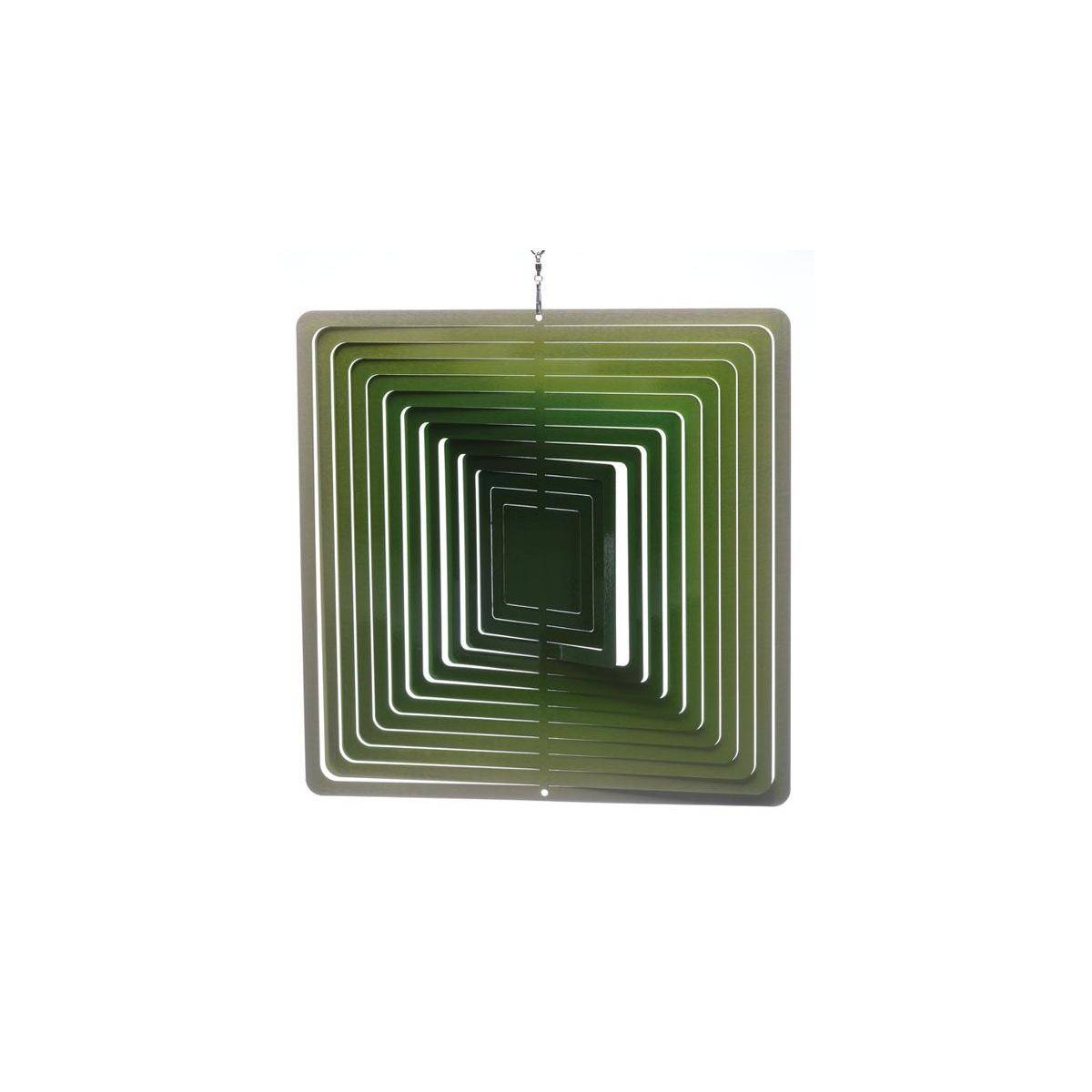 Mobile à vent carré vert 30cm Spin-Art Spinners - Imagen 1