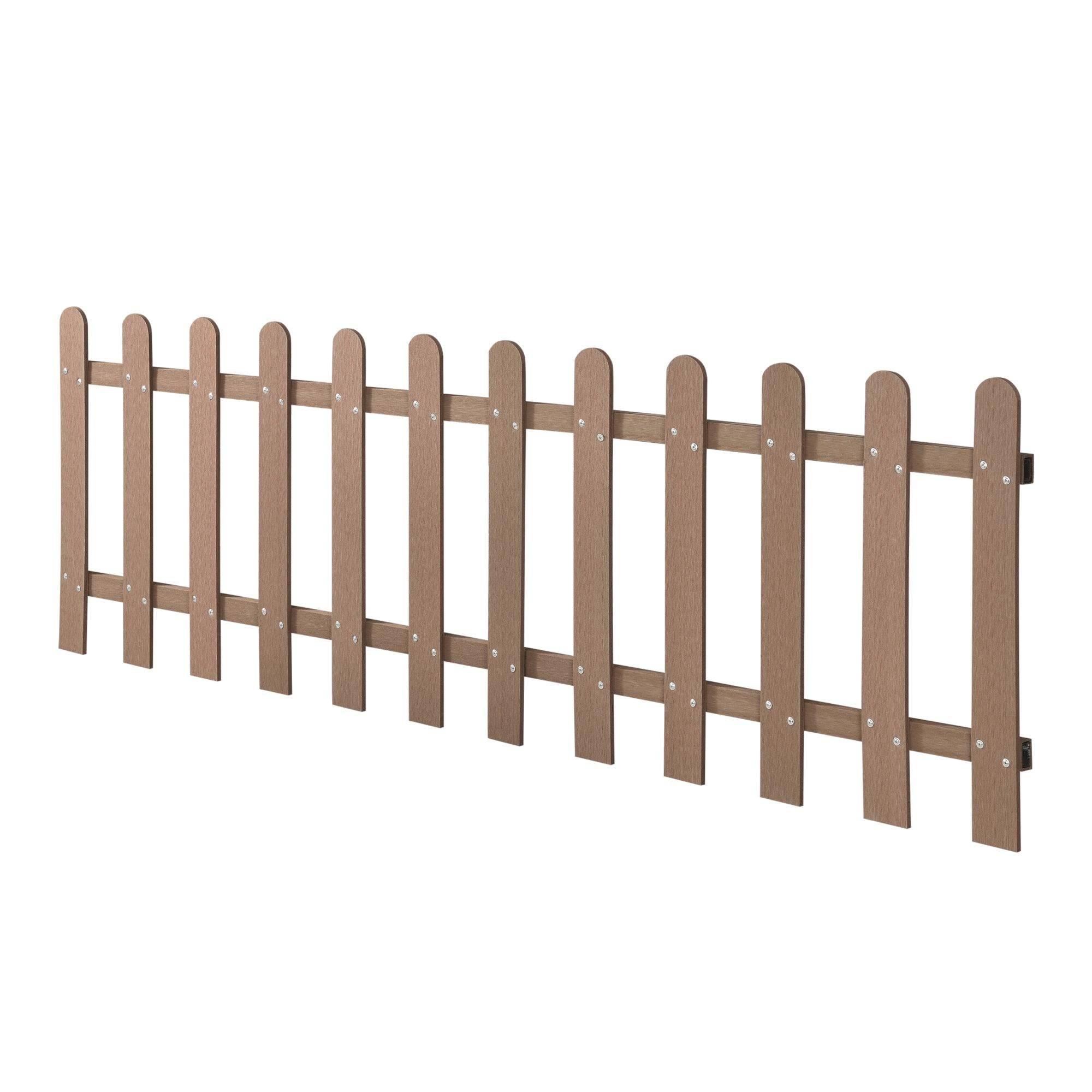 Helloshop26 - Clôture décorative brise vue brise vente bois composite (wpc) brun 200 x 60 cm - Imagen 1