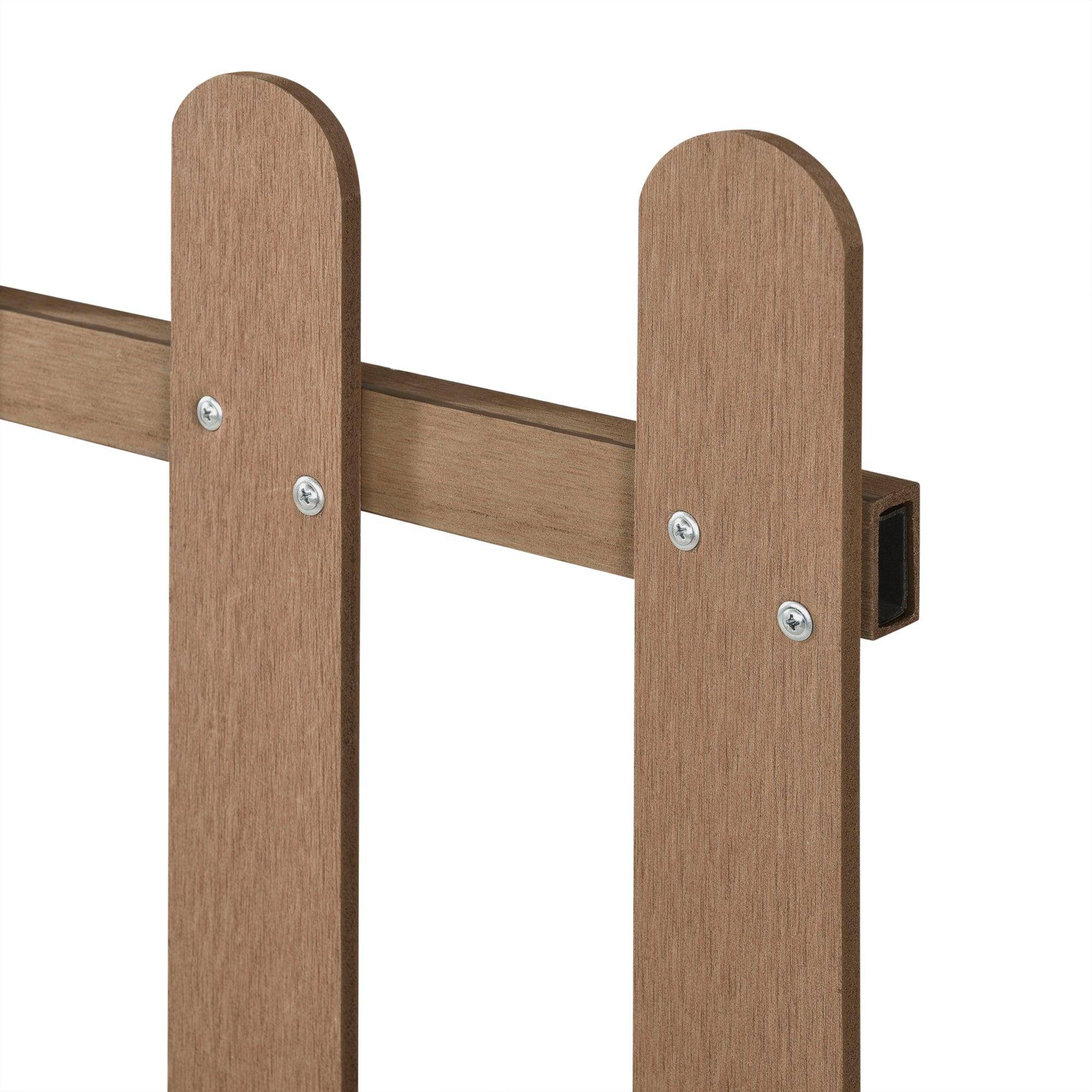 Helloshop26 - Clôture décorative brise vue brise vente bois composite (wpc) brun 200 x 60 cm - Imagen 4