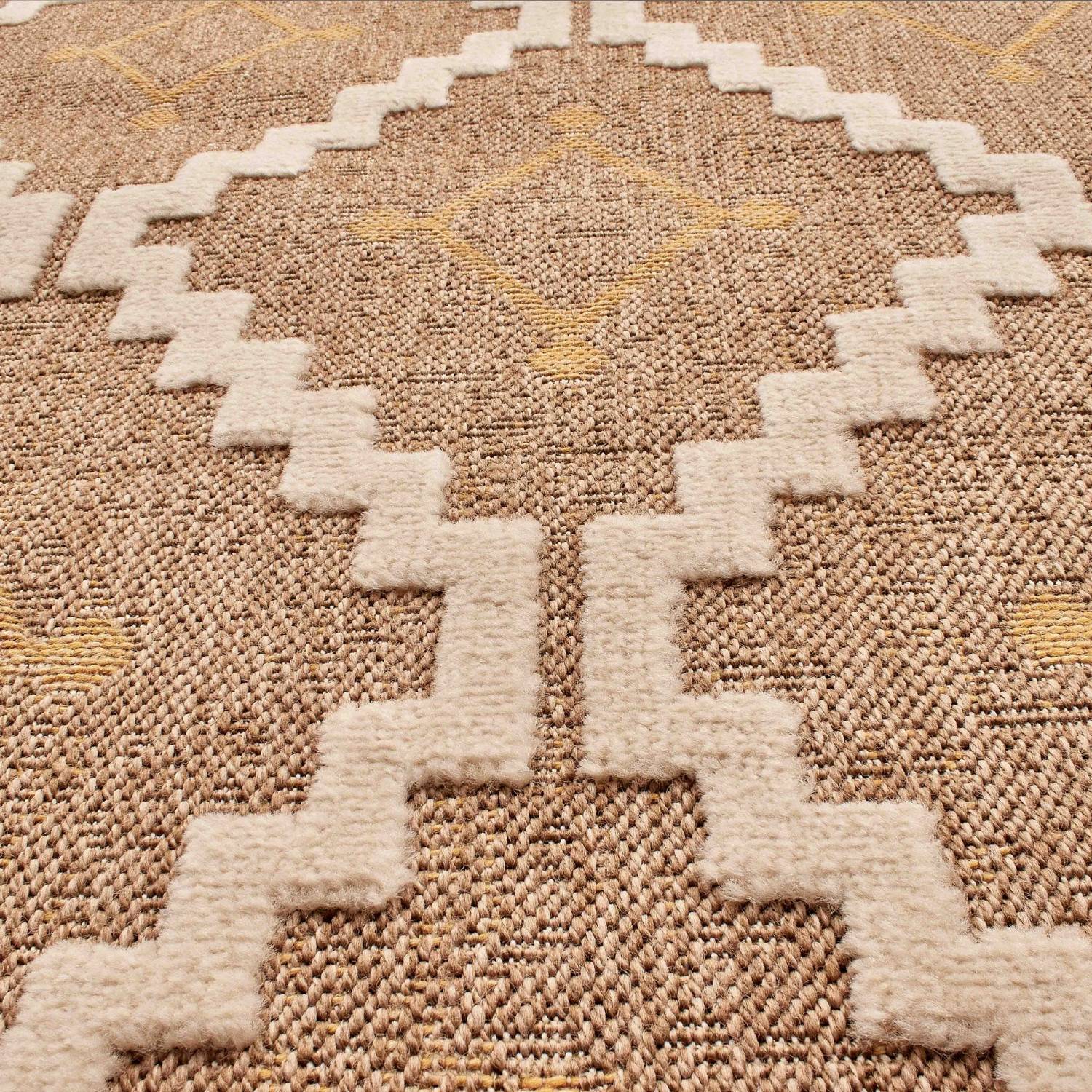 Autre - Tapis intérieur et extérieur en polypropylène marron 60x180cm - Imagen 2