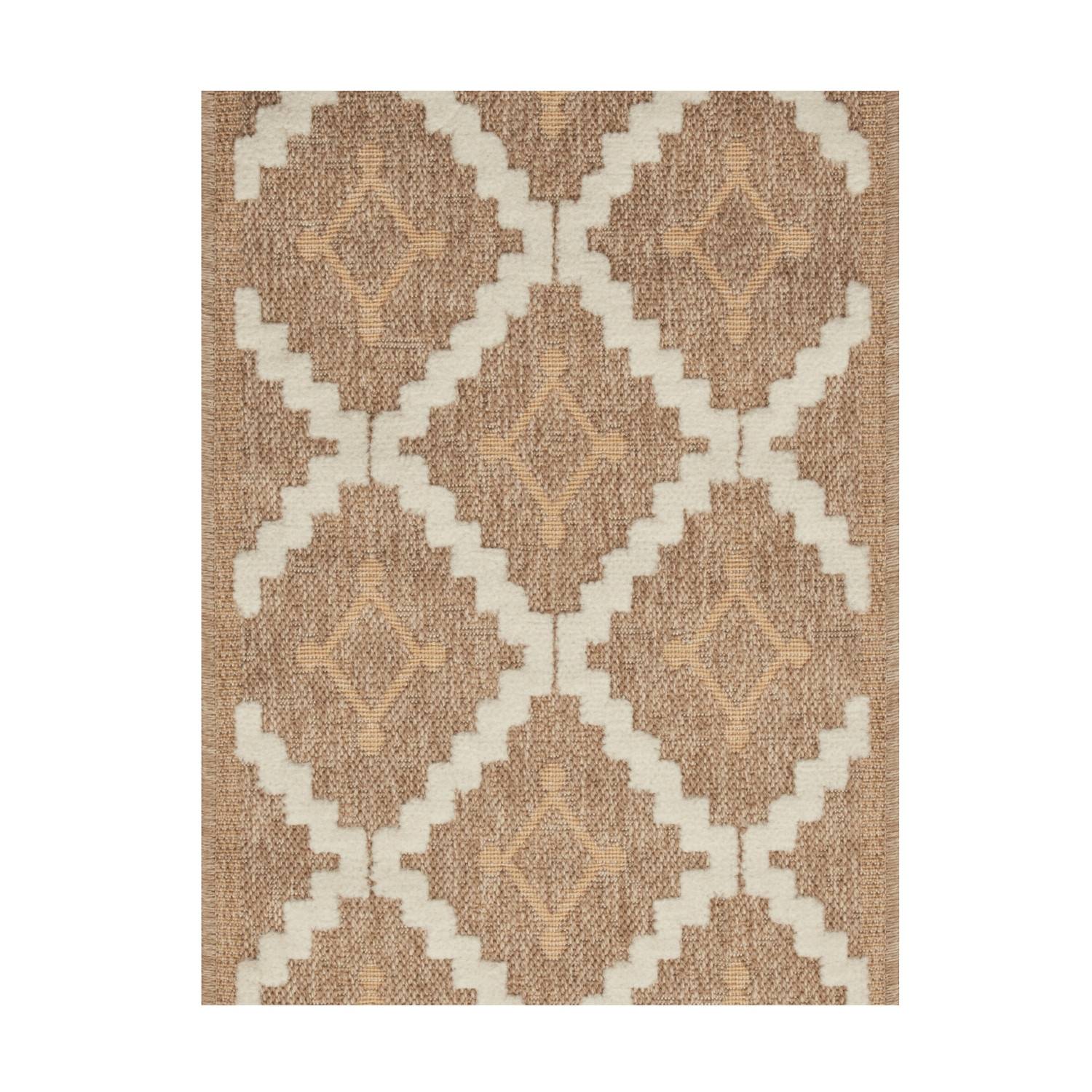 Autre - Tapis intérieur et extérieur en polypropylène marron 60x180cm - Imagen 1