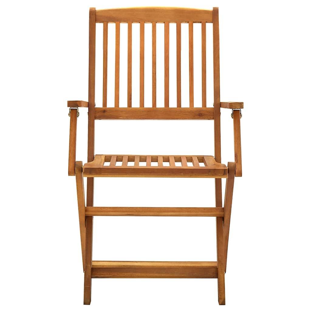 Vidaxl - Chaises pliantes 4 pièces en bois d'acacia massif vidaXL 46338 - Imagen 9