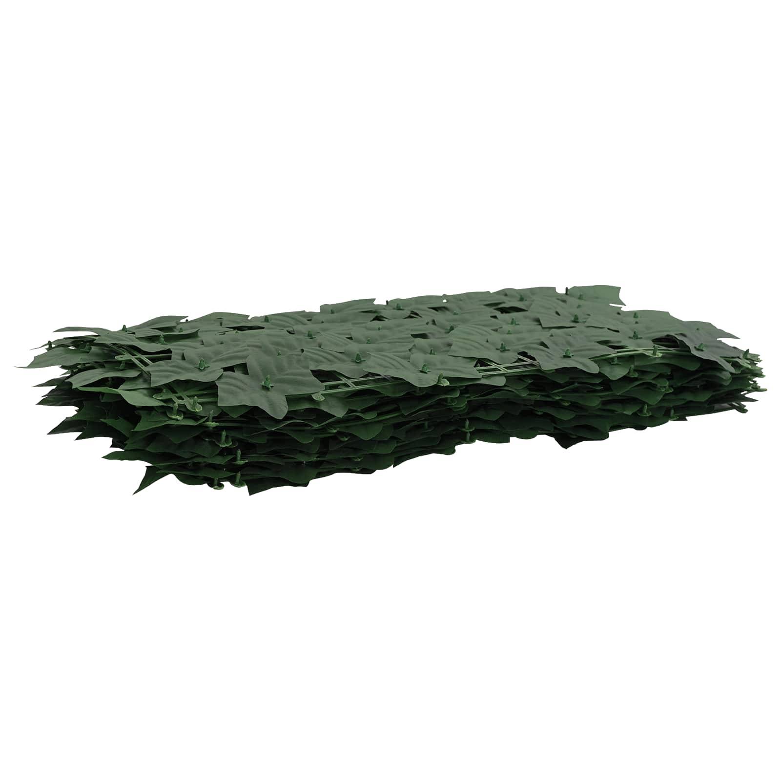 Écran de balcon polyéthylène et tissu vert foncé 500 x 100 cm - PANGIVO - Image 2