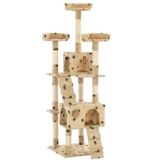 Arbre à chat Nidrik Beige 50 X 50 X 170 cm - P87209B - Image 1