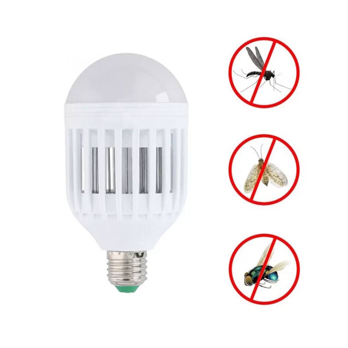 Lampe led anti moustique Insectes volants 2en1 Ampoule LED vissable douille standard E27 GRUNDIG - Imagen 7