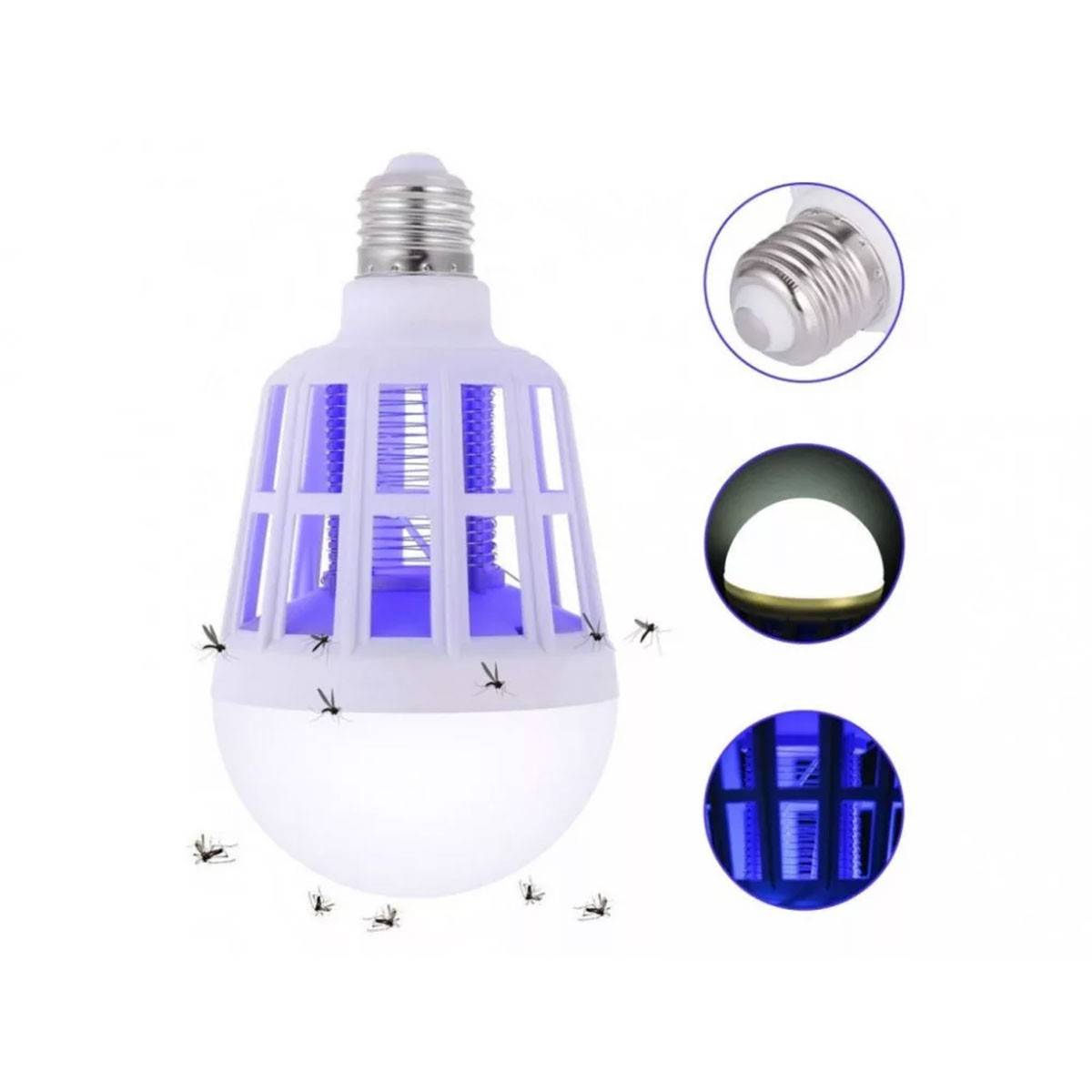 Lampe led anti moustique Insectes volants 2en1 Ampoule LED vissable douille standard E27 GRUNDIG - Imagen 5