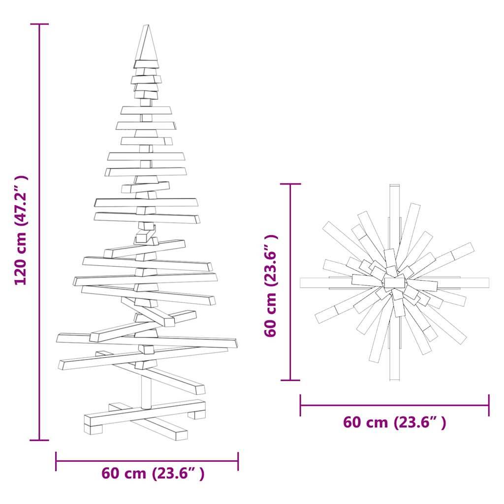 ComfortXL - Sapin de Noël en bois de pin massif à décorer branches ajustables Marron 120 cm – ComfortXL Outdoor Living - Image 10