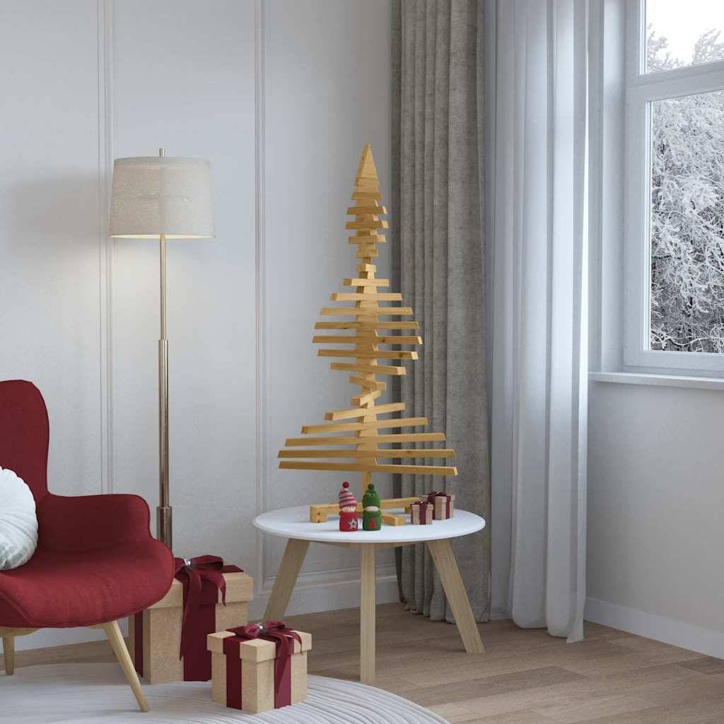 ComfortXL - Sapin de Noël en bois de pin massif à décorer branches ajustables Marron 120 cm – ComfortXL Outdoor Living - Image 4