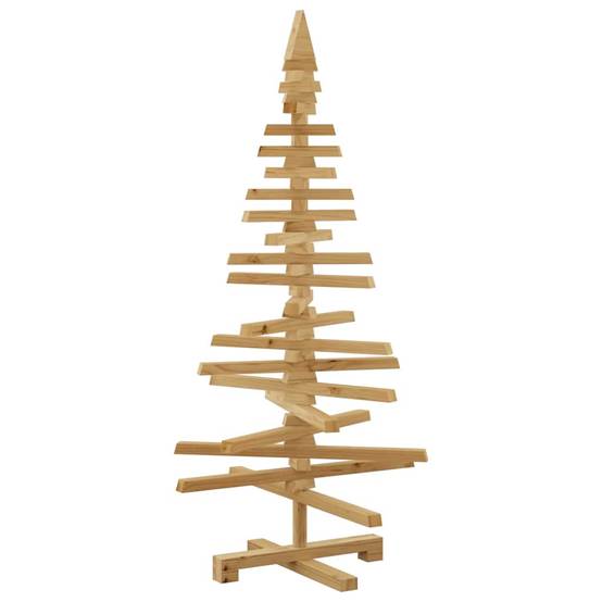 ComfortXL - Sapin de Noël en bois de pin massif à décorer branches ajustables Marron 120 cm – ComfortXL Outdoor Living - Image 2