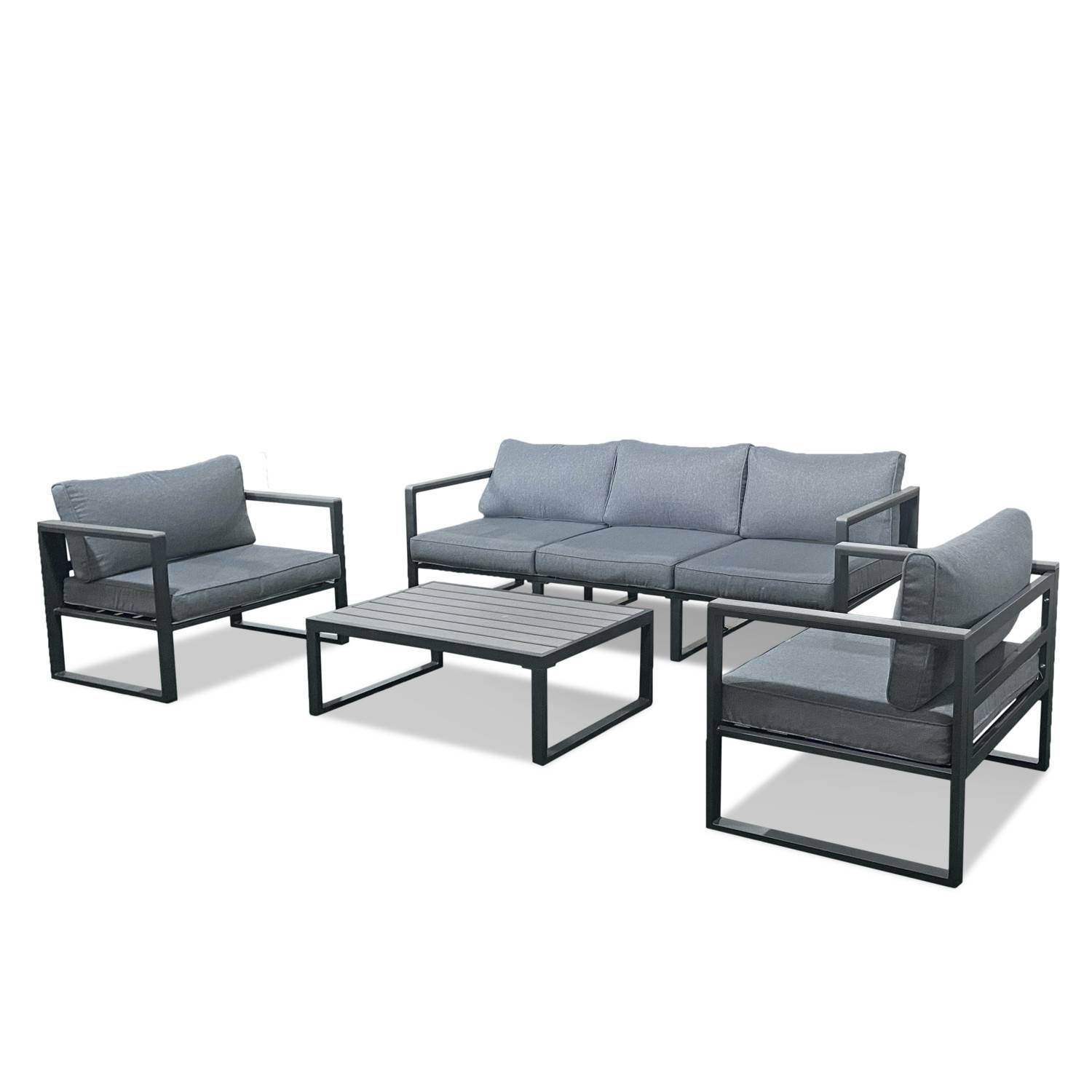 Autre - Salon de jardin aluminium et polywood 5 Places couleur gris - VINCENNES - Imagen 6