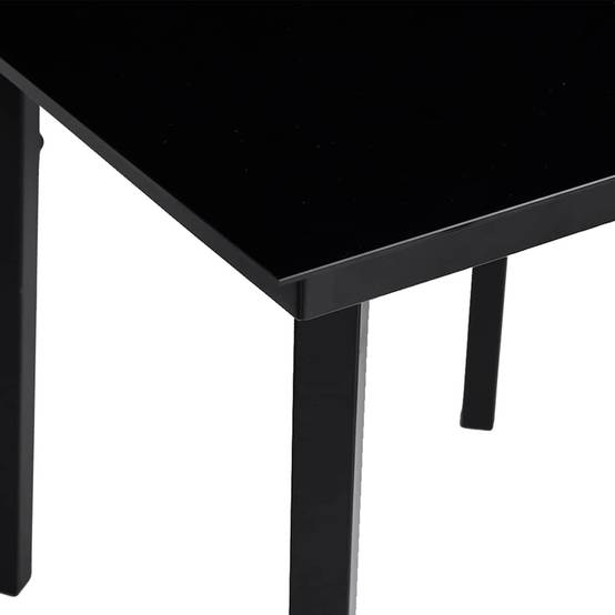 Salon de Jardin 4 Personnes Résine Tressée Coussins Inclus Table Verre 140x70cm pour Terrasse Noir – ComfortXL Outdoor Living - Image 9
