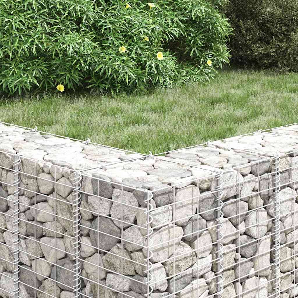 Lits surélevés gabion fer argenté 30 x 30 x 50/100/150/200 cm (x4) - PANGIVO - Image 3