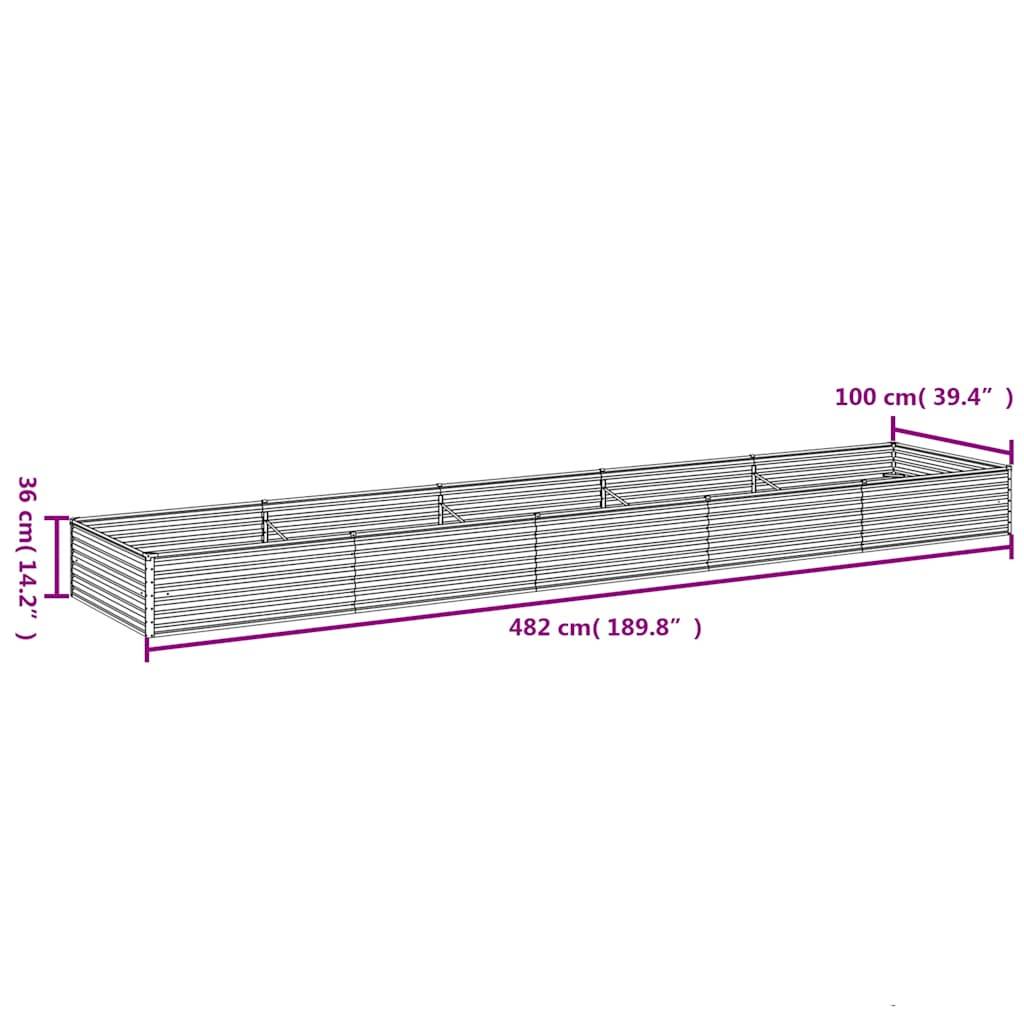 ComfortXL - Carré potager rectangulaire Acier Corten jardin Rouillé 482x100x36 cm – ComfortXL Outdoor Living - Image 7