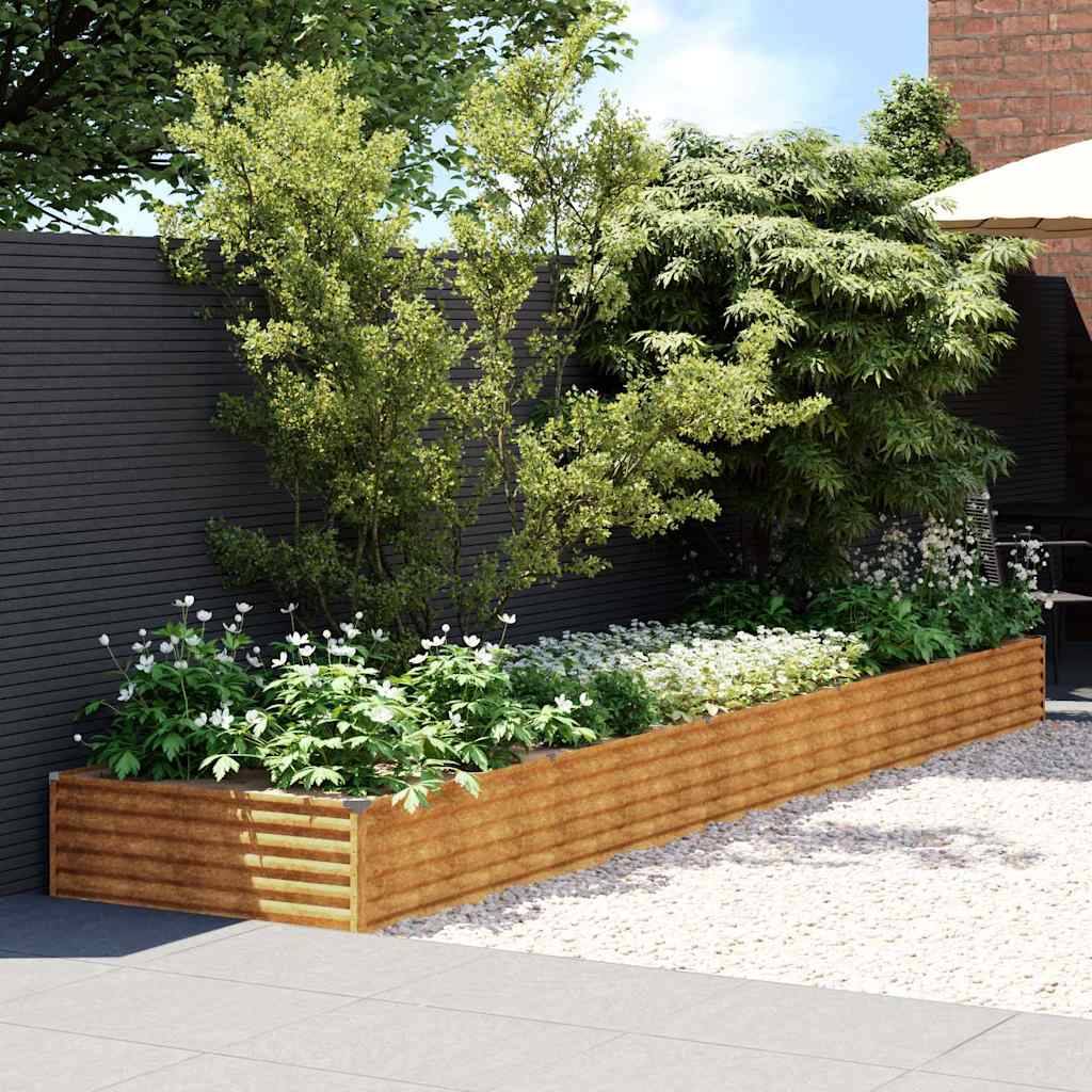 ComfortXL - Carré potager rectangulaire Acier Corten jardin Rouillé 482x100x36 cm – ComfortXL Outdoor Living - Image 1