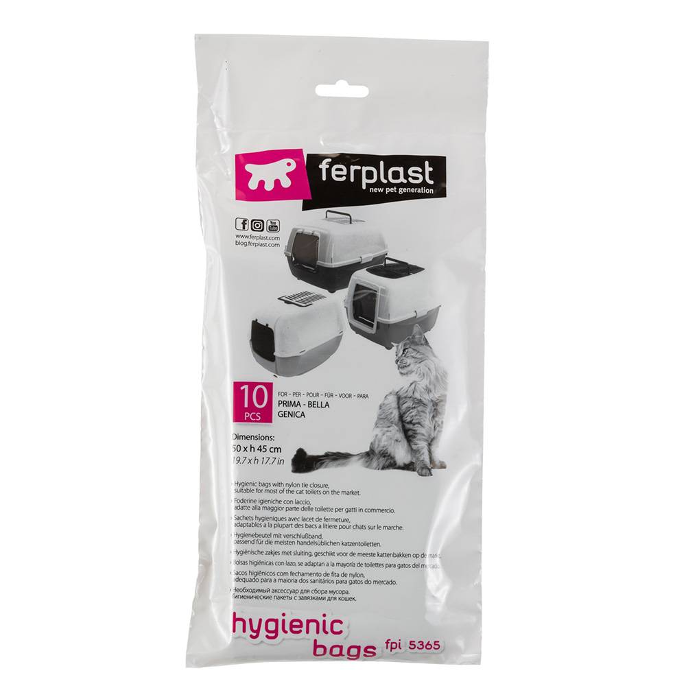 Ferplast - Ferplast bolsas higiénicas FPI 5365 gato perros arena Genica Bella - Imagen 1