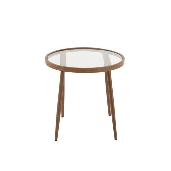Autre - Table basse ronde en métal et verre D50 (lot de 2) - MALAGA - Image 4