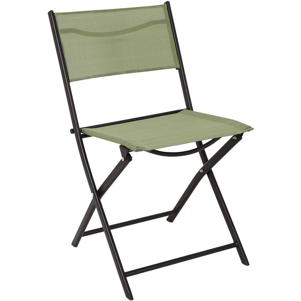 The Home Deco Factory - Chaise de jardin pliable en acier Elba (Lot de 2) - Imagen 4