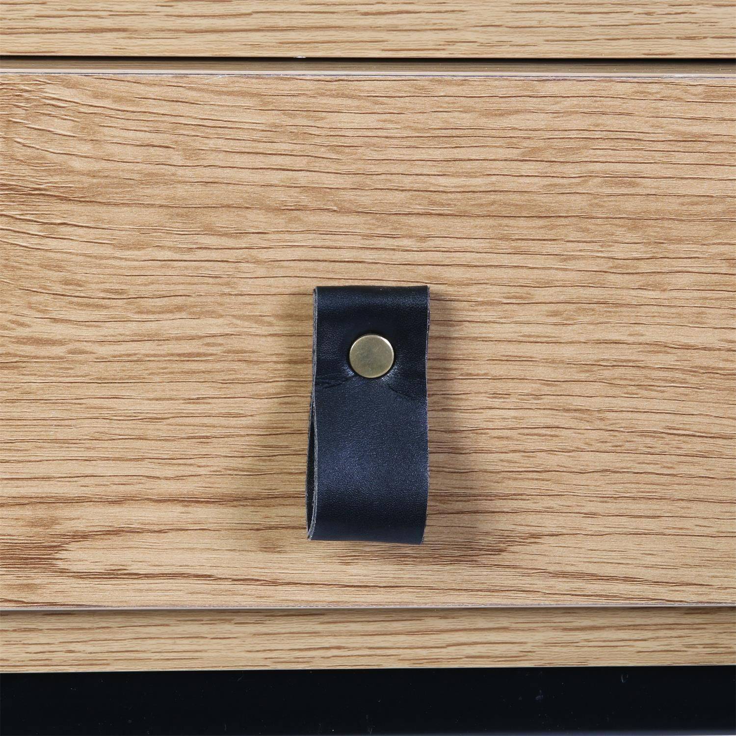 The Home Deco Factory - Console 2 tiroirs en bois et métal Jack - Marron et noir - The Home Deco Factory - Image 4