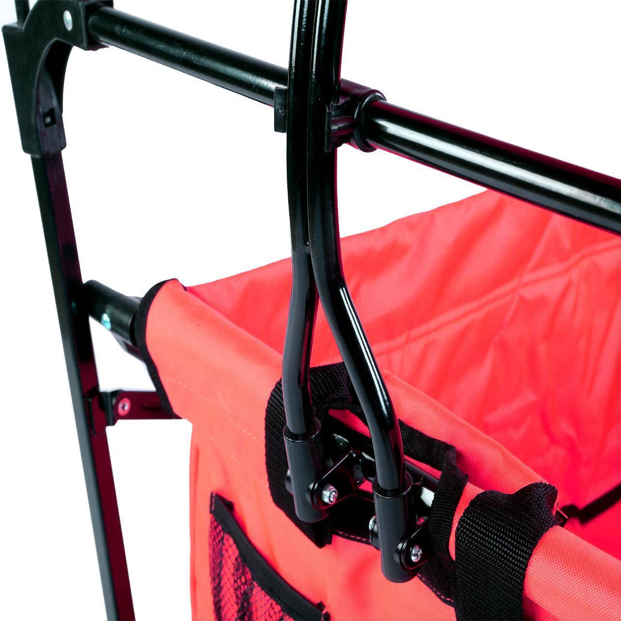 Chariot de transport pliable rouge - FUXTEC Wild Cruiser - transport charge 75 kg - Image 4