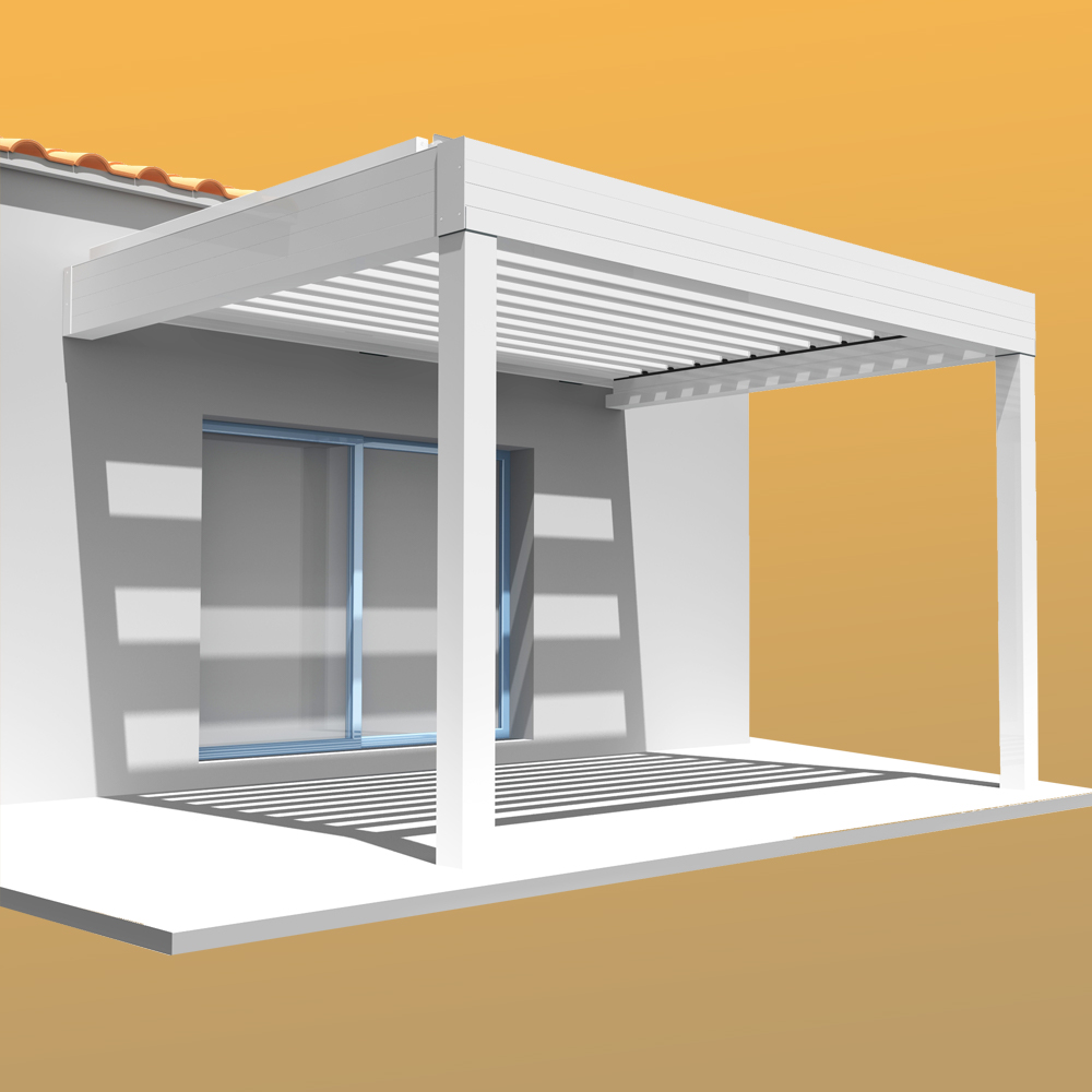 Intersun - Pergola Bioclimatique SPINELLE 4,50x6,037 M Verins à Télécommande (Blanc) - INTERSUN - Imagen 1