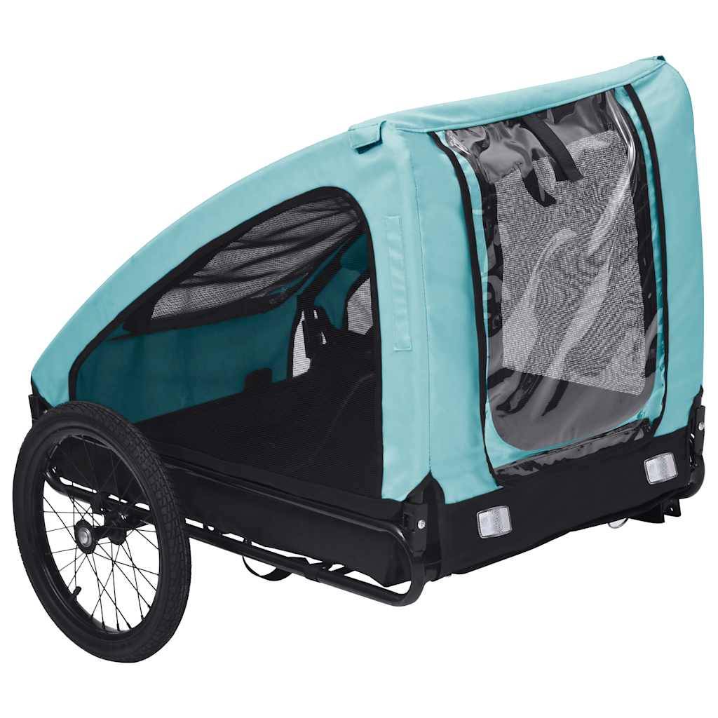 Vidaxl - Remorque de vélo pour animaux de compagnie bleu et noir vidaXL 92595 - Imagen 4