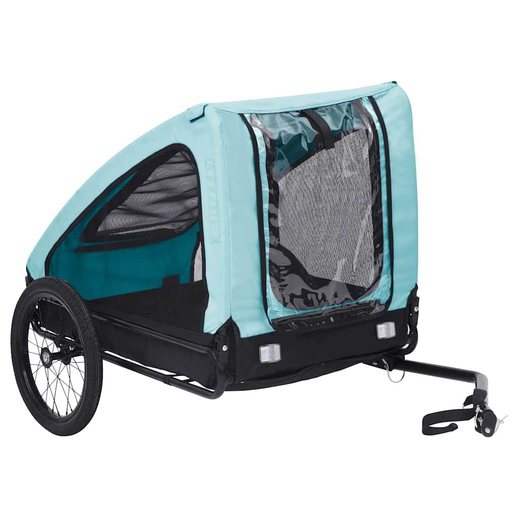 Vidaxl - Remorque de vélo pour animaux de compagnie bleu et noir vidaXL 92595 - Imagen 1